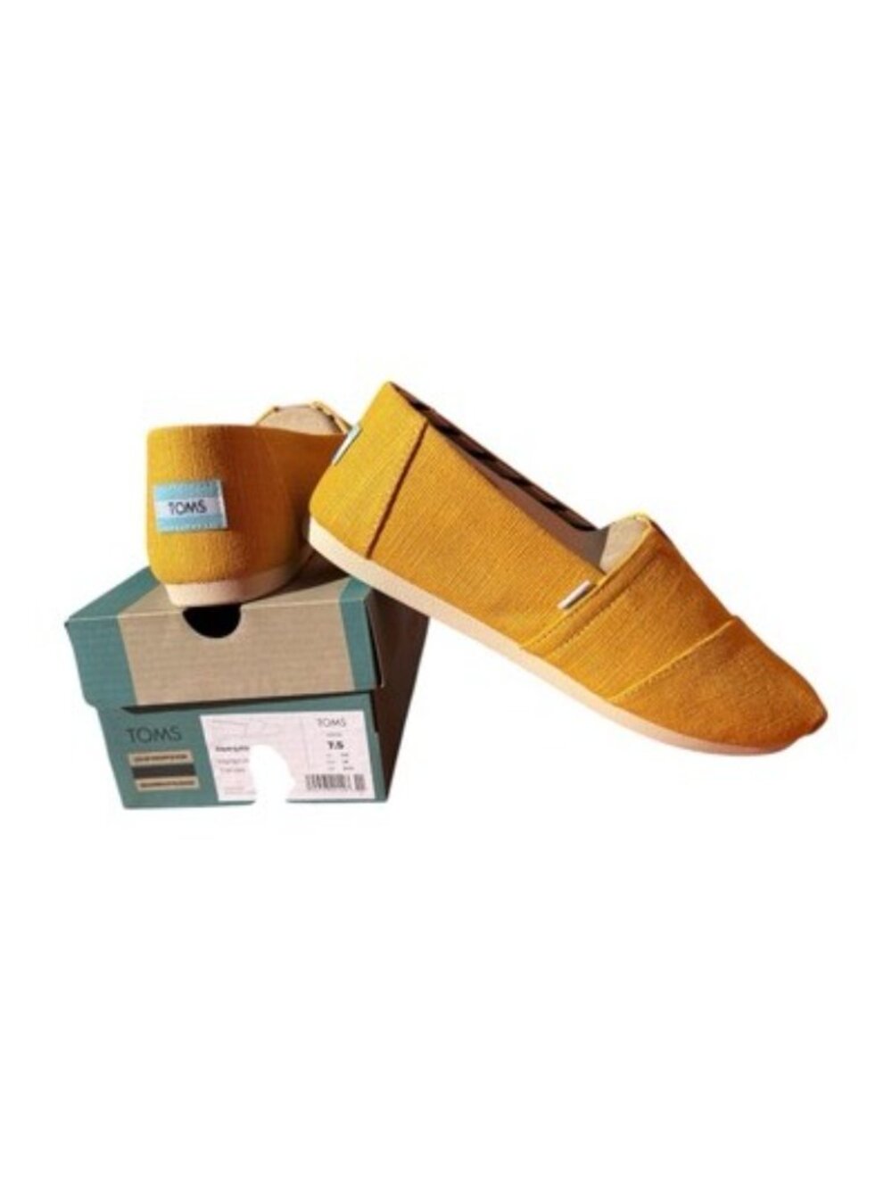 NIB Toms Women's Alpargata Canvas Shoes Mango Heritage Size US 7.5 EUR 38 - Picture 5 of 5